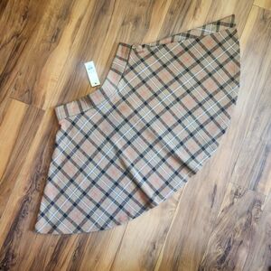 Francesca's Glo Fashion Beige Skater Skirt Size L NWT